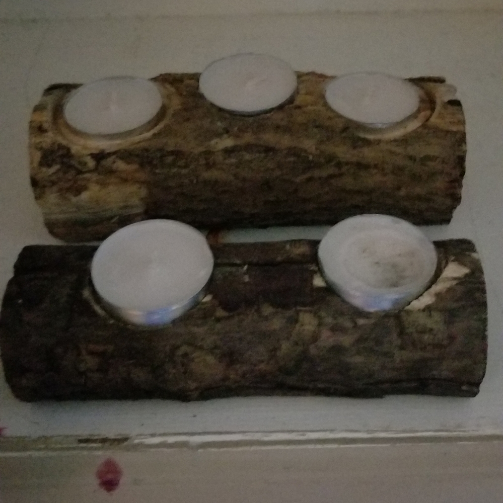 Rustic candle holders